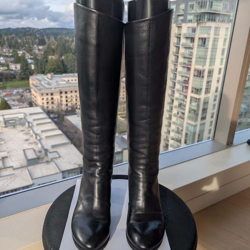 CNC Costume National Black Over the Knee Boots